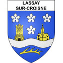 Stickers coat of arms Lassay-sur-Croisne adhesive sticker