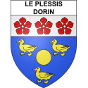 Le Plessis-Dorin Sticker wappen, gelsenkirchen, augsburg, klebender aufkleber