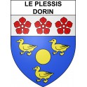 Le Plessis-Dorin 41 ville sticker blason écusson autocollant adhésif