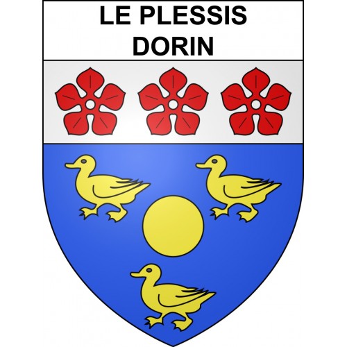Le Plessis-Dorin 41 ville sticker blason écusson autocollant adhésif