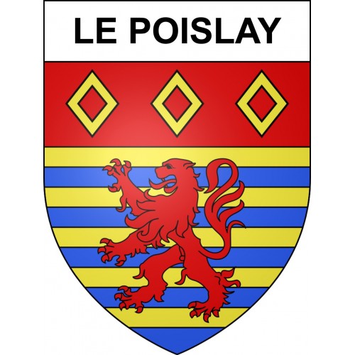 Pegatinas escudo de armas de Le Poislay adhesivo de la etiqueta engomada