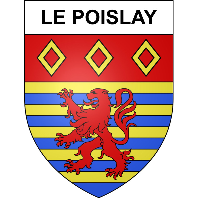 Stickers coat of arms Le Poislay adhesive sticker