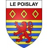 Le Poislay 41 ville sticker blason écusson autocollant adhésif