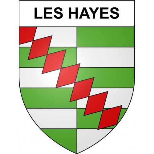 Pegatinas escudo de armas de Les Hayes adhesivo de la etiqueta engomada