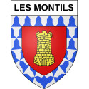 Les Montils Sticker wappen, gelsenkirchen, augsburg, klebender aufkleber