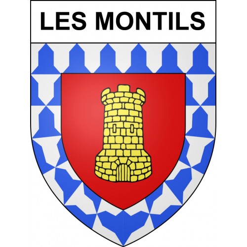 Les Montils 41 ville sticker blason écusson autocollant adhésif