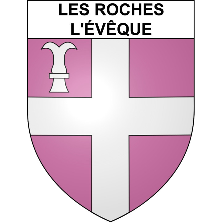Stickers coat of arms Les Roches-l'Évêque adhesive sticker