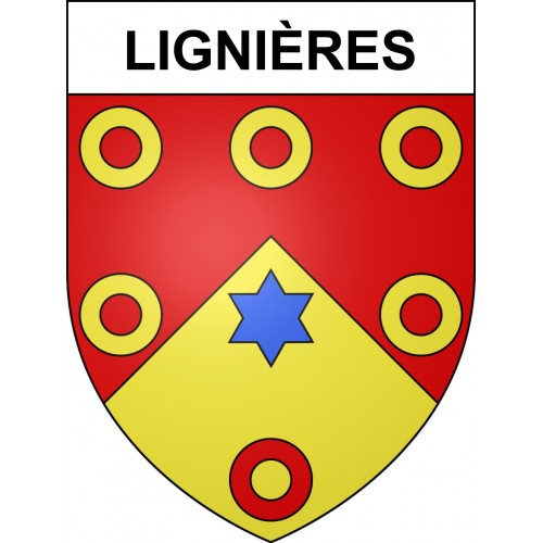 Lignières 41 ville sticker blason écusson autocollant adhésif