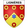 Lignières 41 ville sticker blason écusson autocollant adhésif