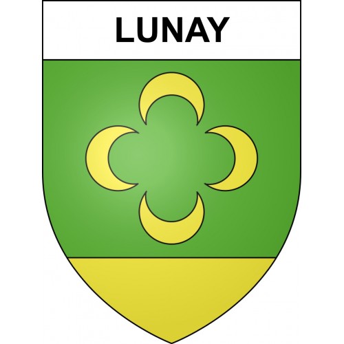 Pegatinas escudo de armas de Lunay adhesivo de la etiqueta engomada
