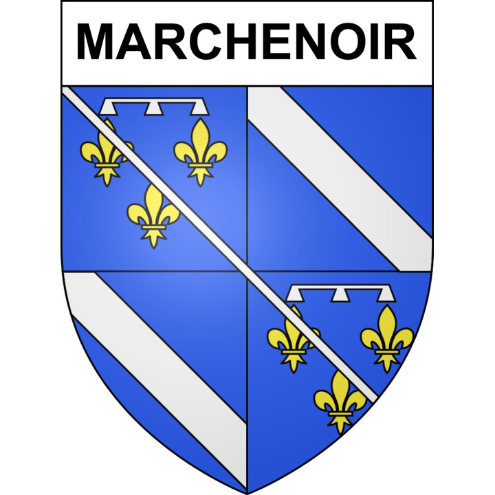 Marchenoir 41 ville sticker blason écusson autocollant adhésif