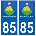 85 Notre-Dame-de-Monts ville autocollant plaque blason 