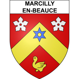 Stickers coat of arms Marcilly-en-Beauce adhesive sticker