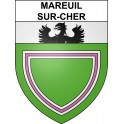 Pegatinas escudo de armas de Mareuil-sur-Cher adhesivo de la etiqueta engomada