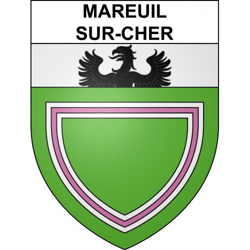 Mareuil-sur-Cher 41 ville sticker blason écusson autocollant adhésif