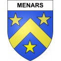 Menars 41 ville sticker blason écusson autocollant adhésif