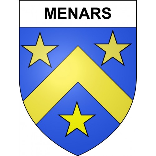 Pegatinas escudo de armas de Menars adhesivo de la etiqueta engomada