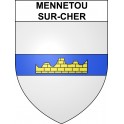 Pegatinas escudo de armas de Mennetou-sur-Cher adhesivo de la etiqueta engomada