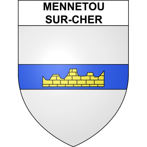 Mennetou-sur-Cher Sticker wappen, gelsenkirchen, augsburg, klebender aufkleber