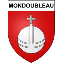Pegatinas escudo de armas de Mondoubleau adhesivo de la etiqueta engomada