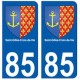 85 Saint-Gilles-Croix-de-Vie ville autocollant plaque blason 