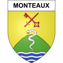 Pegatinas escudo de armas de Monteaux adhesivo de la etiqueta engomada