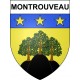 Pegatinas escudo de armas de Montrouveau adhesivo de la etiqueta engomada
