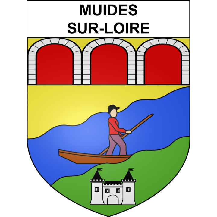 Stickers coat of arms Muides-sur-Loire adhesive sticker