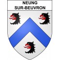 Pegatinas escudo de armas de Neung-sur-Beuvron adhesivo de la etiqueta engomada