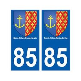 85 Saint-Gilles-Croix-de-Vie ville autocollant plaque blason 