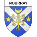 Pegatinas escudo de armas de Nourray adhesivo de la etiqueta engomada