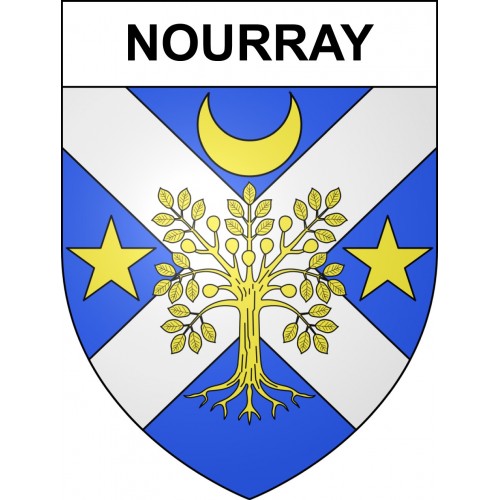 Pegatinas escudo de armas de Nourray adhesivo de la etiqueta engomada