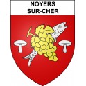 Pegatinas escudo de armas de Noyers-sur-Cher adhesivo de la etiqueta engomada