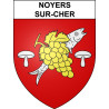 Pegatinas escudo de armas de Noyers-sur-Cher adhesivo de la etiqueta engomada