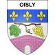Pegatinas escudo de armas de Oisly adhesivo de la etiqueta engomada