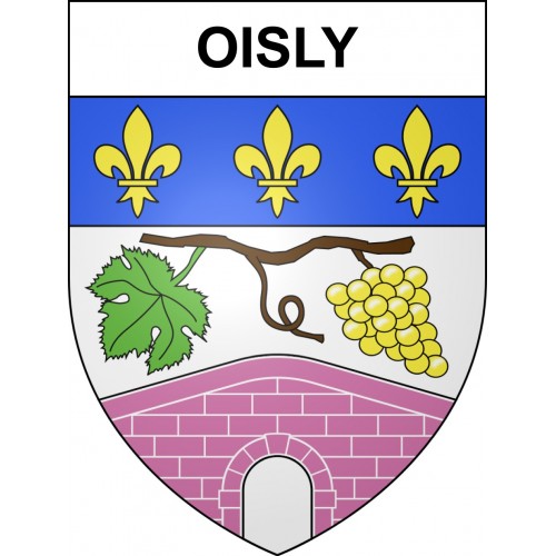 Pegatinas escudo de armas de Oisly adhesivo de la etiqueta engomada