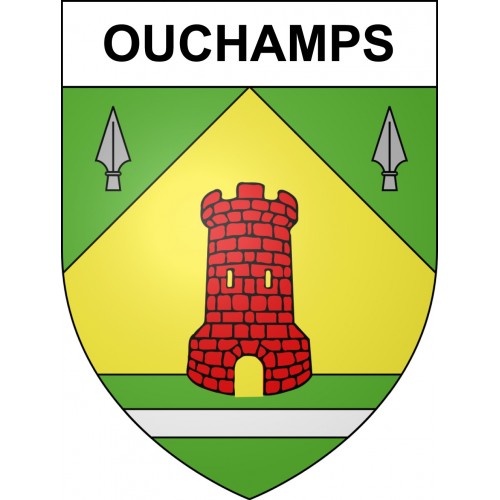 Ouchamps 41 ville sticker blason écusson autocollant adhésif