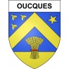 Stickers coat of arms Oucques adhesive sticker