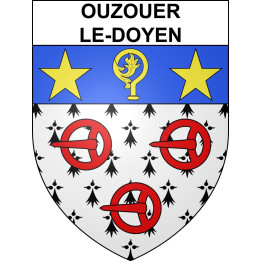Ouzouer-le-Doyen Sticker wappen, gelsenkirchen, augsburg, klebender aufkleber