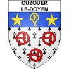 Pegatinas escudo de armas de Ouzouer-le-Doyen adhesivo de la etiqueta engomada
