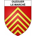 Pegatinas escudo de armas de Ouzouer-le-Marché adhesivo de la etiqueta engomada