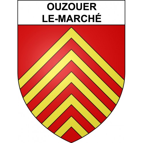 Ouzouer-le-Marché 41 ville sticker blason écusson autocollant adhésif