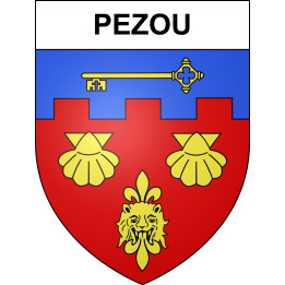 Stickers coat of arms Pezou adhesive sticker