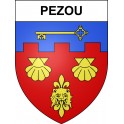Pezou 41 ville sticker blason écusson autocollant adhésif