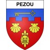 Pegatinas escudo de armas de Pezou adhesivo de la etiqueta engomada