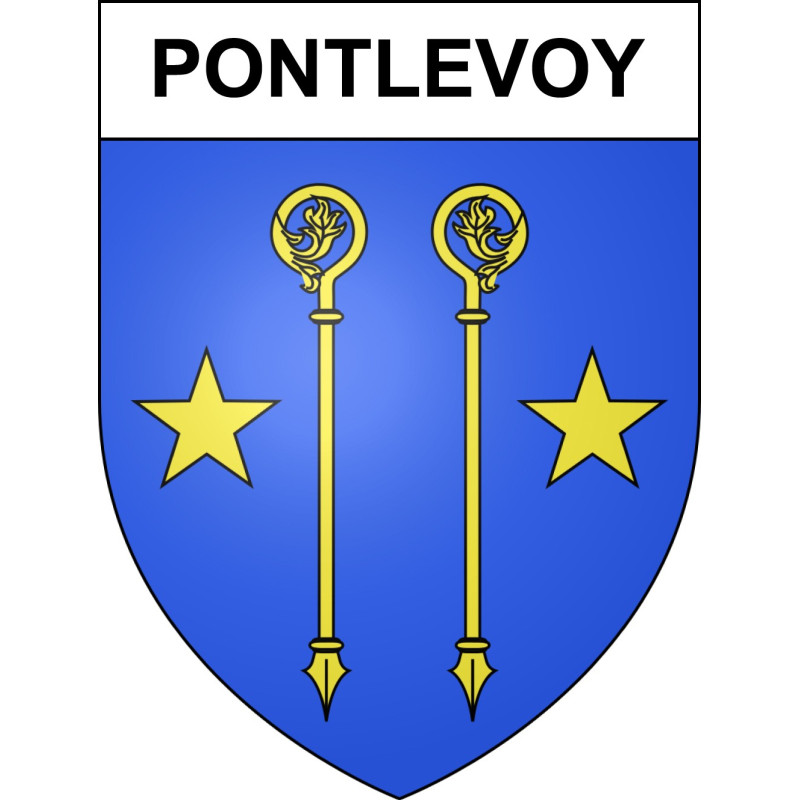 Pontlevoy 41 ville sticker blason écusson autocollant adhésif