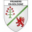 Pruniers-en-Sologne 41 ville sticker blason écusson autocollant adhésif