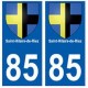 85 Saint-Hilaire-de-Riez ville autocollant plaque blason 
