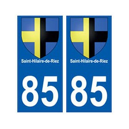 85 Saint-Hilaire-de-Riez ville autocollant plaque blason 