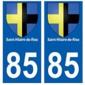 85 Saint-Hilaire-de-Riez ville autocollant plaque blason 